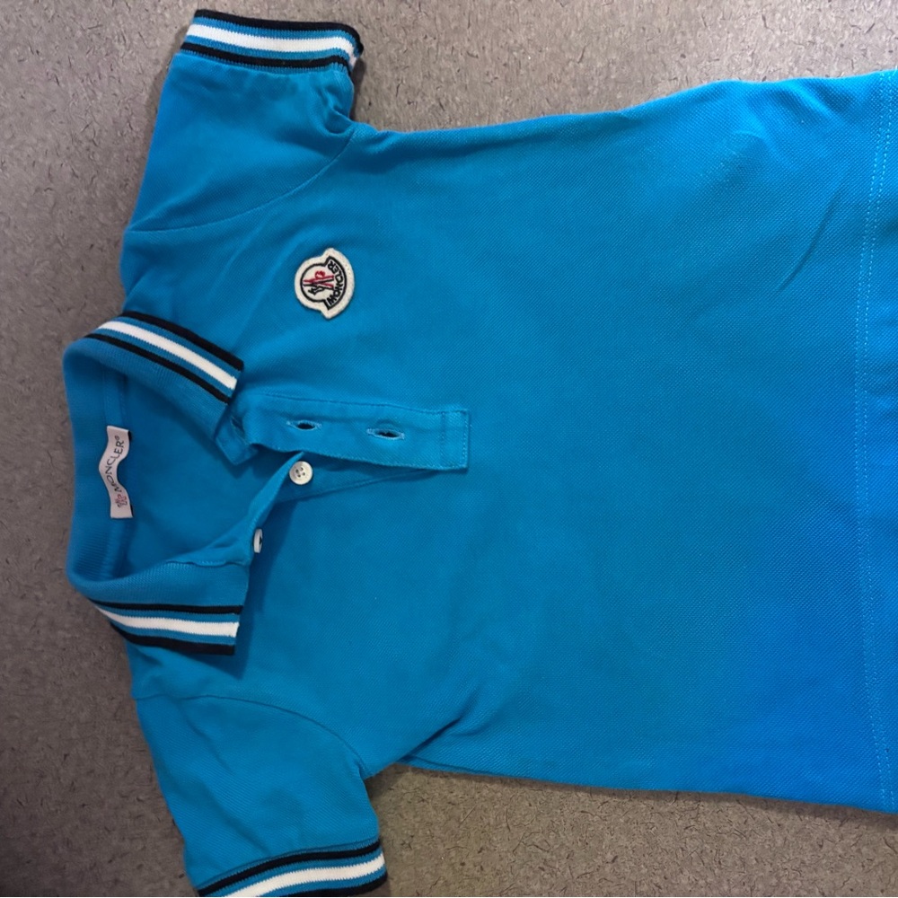 Moncler Kids Blue Polo Shirt